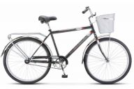 Городской велосипед  Stels Navigator 26' 200 C Z010 Темно-серый (с корзиной) (LU101679)