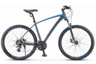 Горный велосипед  Stels Navigator 750 MD V010  Антрацитовый/Синий 27.5 (LU094358)