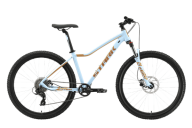 Горный велосипед  Stark'23 Viva 27.3 HD светло-голубой/оранжевый металлик