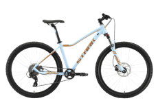 Велосипед Stark'23 Viva 27.3 HD светло-голубой/оранжевый металлик