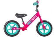 Беговел детский Беговел NOVATRACK 12" JUMP розовый, сталь, цветной пластиковый обод, колеса EVA