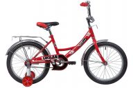 Велосипед  NOVATRACK 18" URBAN красный, защита А-тип, тормоз нож., крылья и багажник хром.