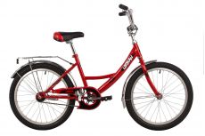 Велосипед NOVATRACK 20" URBAN красный, защ А-тип, тормоз нож, крылья и багаж хром, без доп колес
