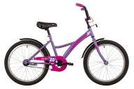Велосипед  NOVATRACK 20" STRIKE фиолетовый, тормоз нож, крылья корот, защита А-тип, без доп колес