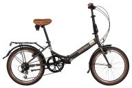 Велосипед  NOVATRACK 20" складной, AURORA, коричневый, Shimano 6 speed, TY21/TS38/SG-6SI