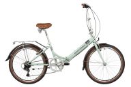 Велосипед  NOVATRACK 24" складной, AURORA, светло-бирюзовый, Shimano 6 speed, TY21/TS38