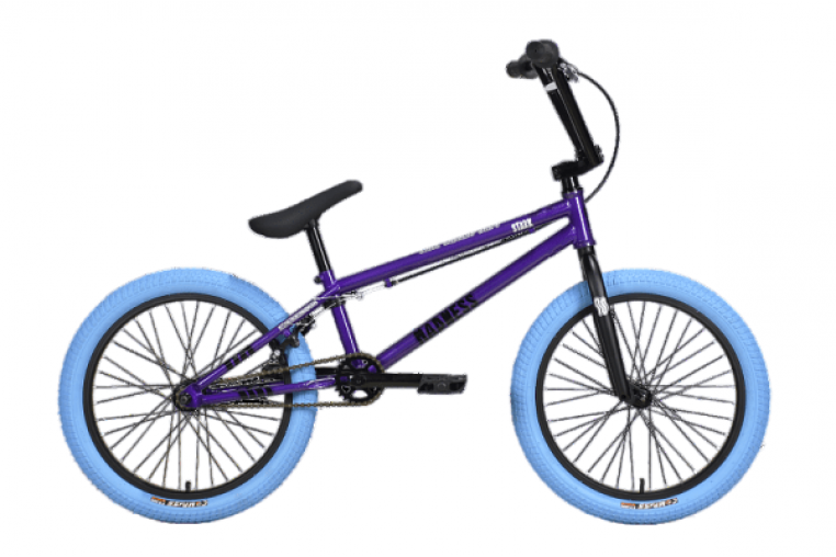Велосипед Stark'24 Madness BMX 4 серо-фиолетовый/черный/синий HQ-0014375