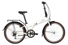Велосипед NOVATRACK 24" VORTEX  белый, складной алюм. Shimano 6 speed, стальная вилка, вынос, алюм.р