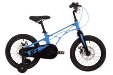 Велосипед NOVATRACK 16" Blast. Магнезиевая рама, синий, полная защ.цепи, диск.тормоз, короткие крыль
